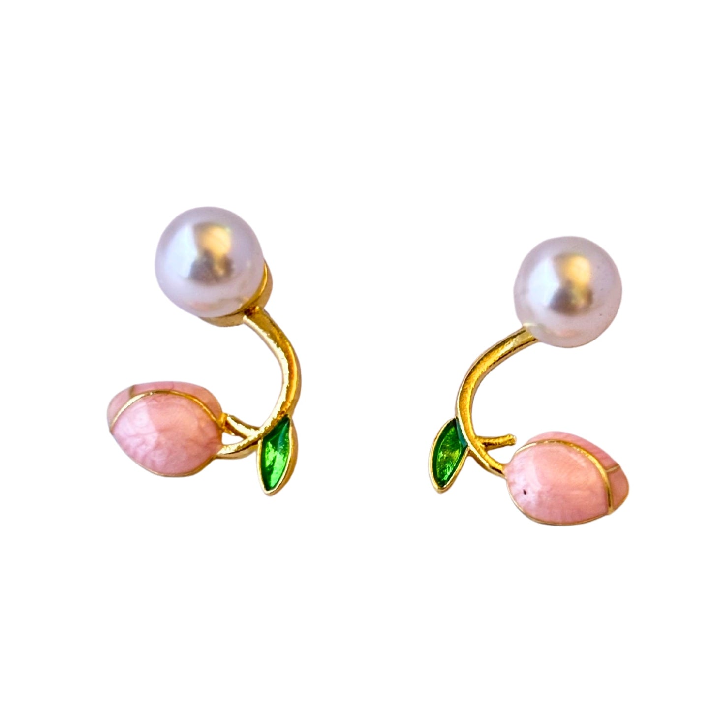 Korean Cute Tulip Pearl Studs Earing Buyinby
