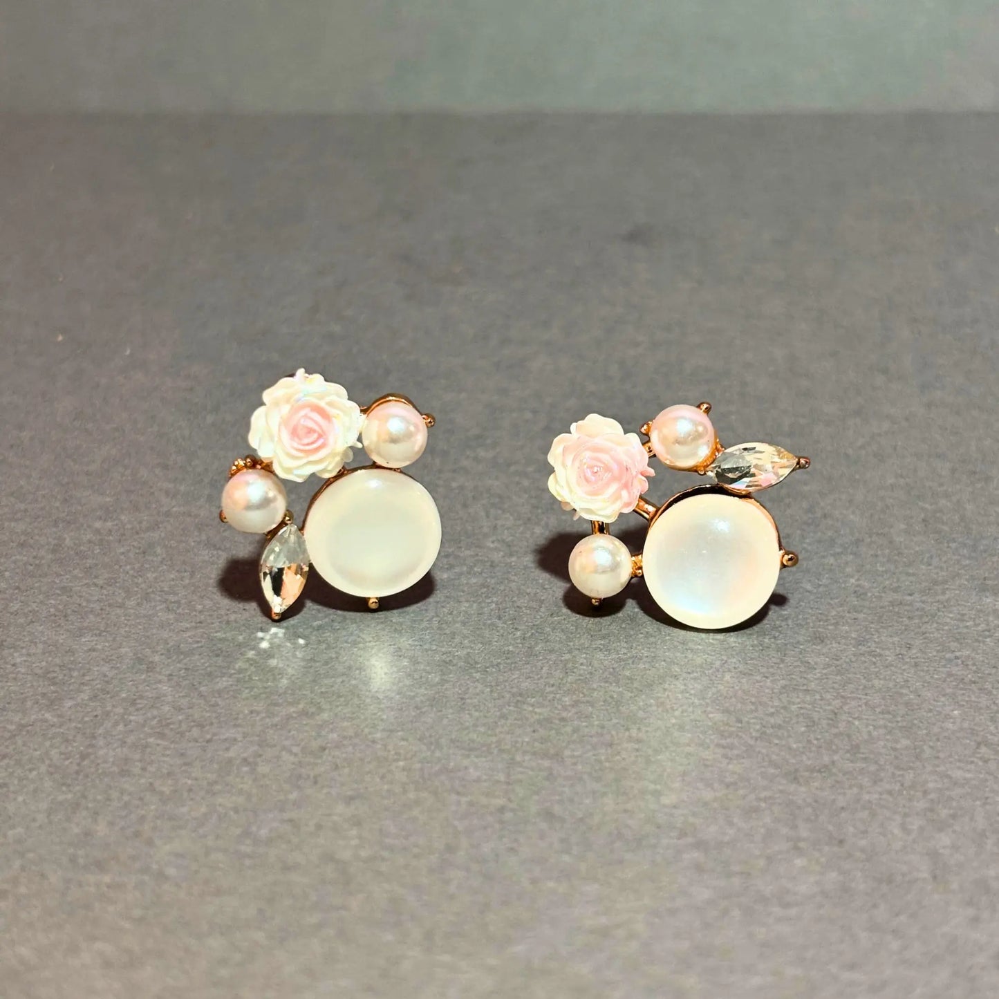 Ivory Bloom Mona Lisa Stone Earrings Buyinby