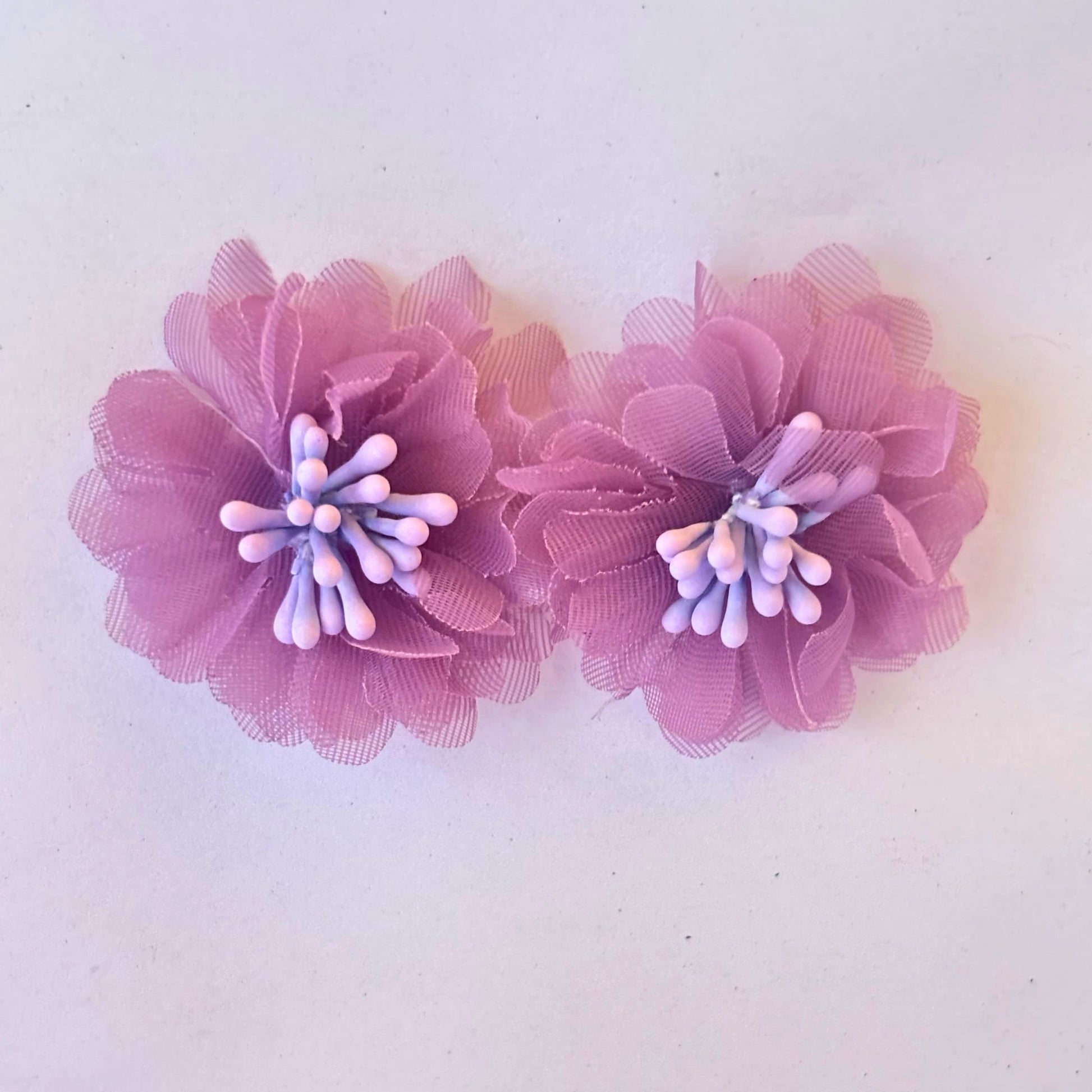 Korean "Elegant" Chiffon Lavender Flower Studs Earing Buyinby