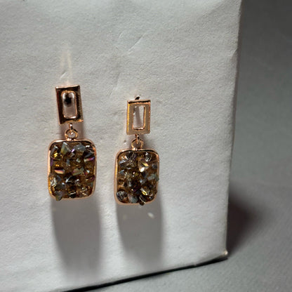 Copper Glow Crystals: Rose-Gold Earrings Buyinby