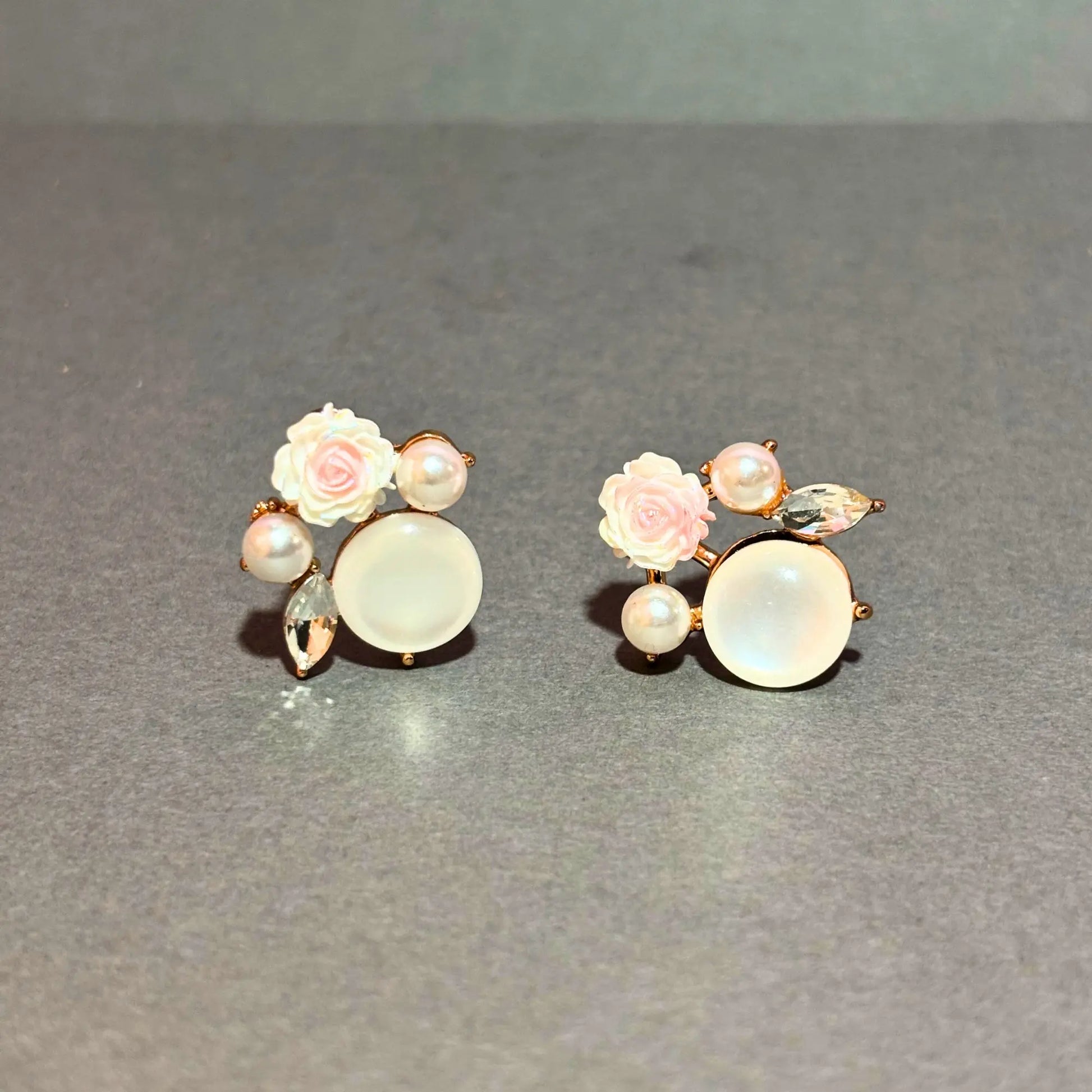 Ivory Bloom Mona Lisa Stone Earrings Buyinby